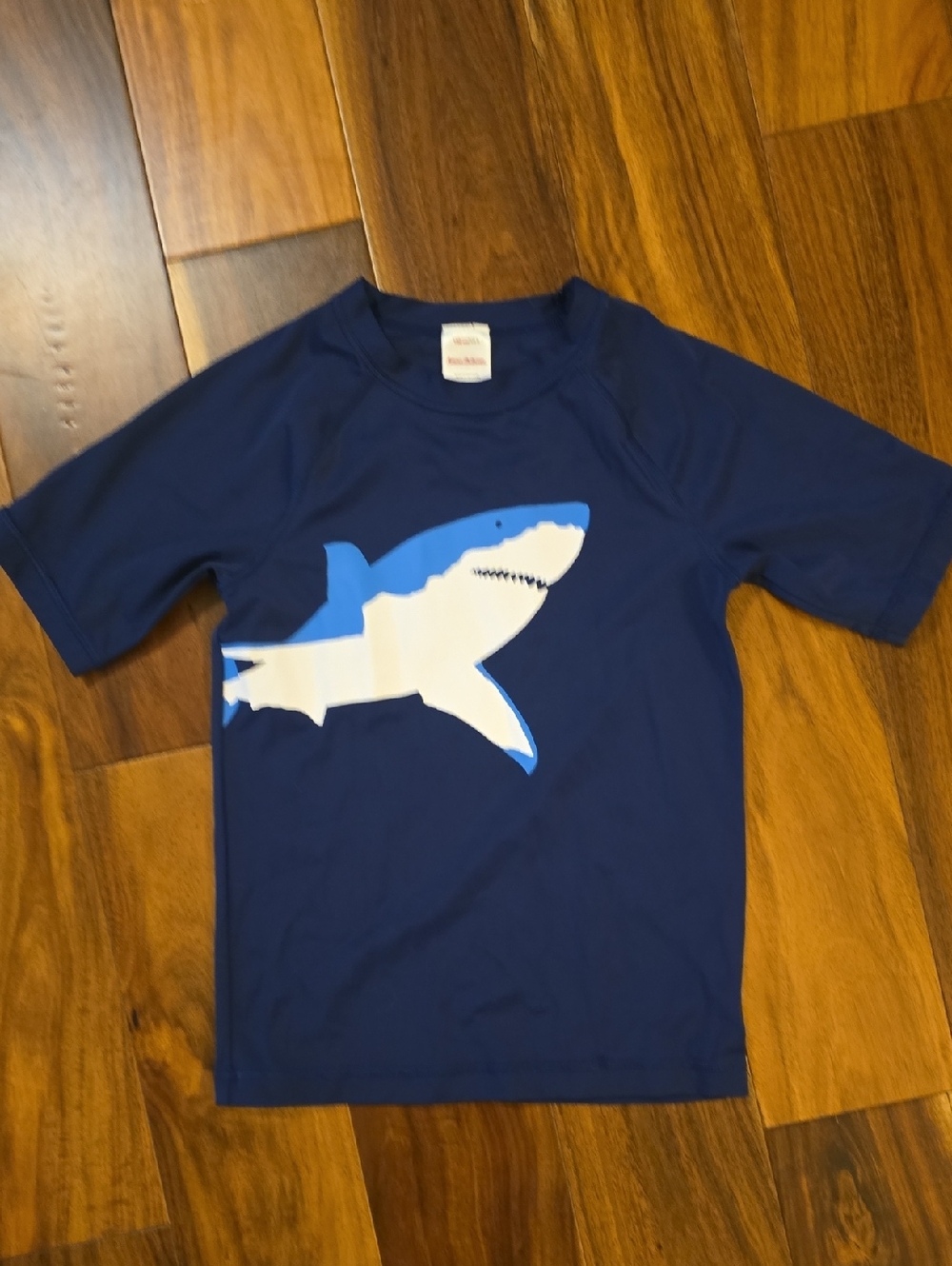 Hanna Andersson Navy Blue Shark Kids Rashguard